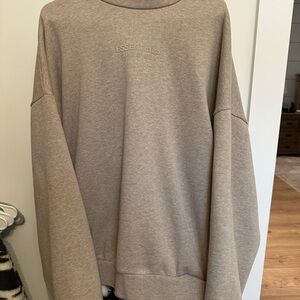 Essentials Men's Beige Hoodie Sweater